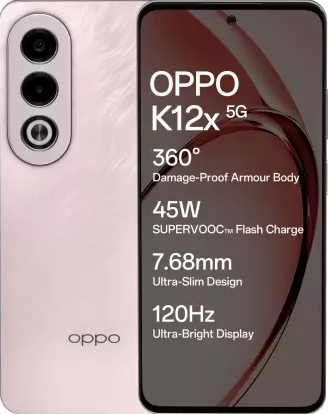 OPPO K12x 5G  (Feather Pink, 128 GB)  (6 GB RAM)